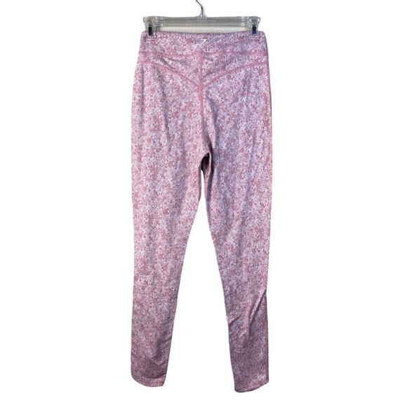 Gymshark Fleur Texture Mid Rise Workout Leggings Dusky Pink Marl Women's Sz M - Picture 2 of 7